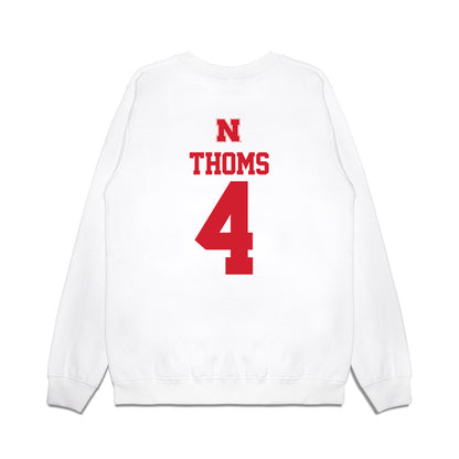 Nebraska - NCAA Softball : Malia Thoms - USA Premium Crewneck Sweatshirt-1