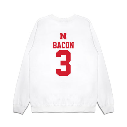 Nebraska - NCAA Softball : Bella Bacon - USA Premium Crewneck Sweatshirt-1