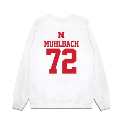 Nebraska - NCAA Softball : Carlie Muhlbach - USA Premium Crewneck Sweatshirt-1