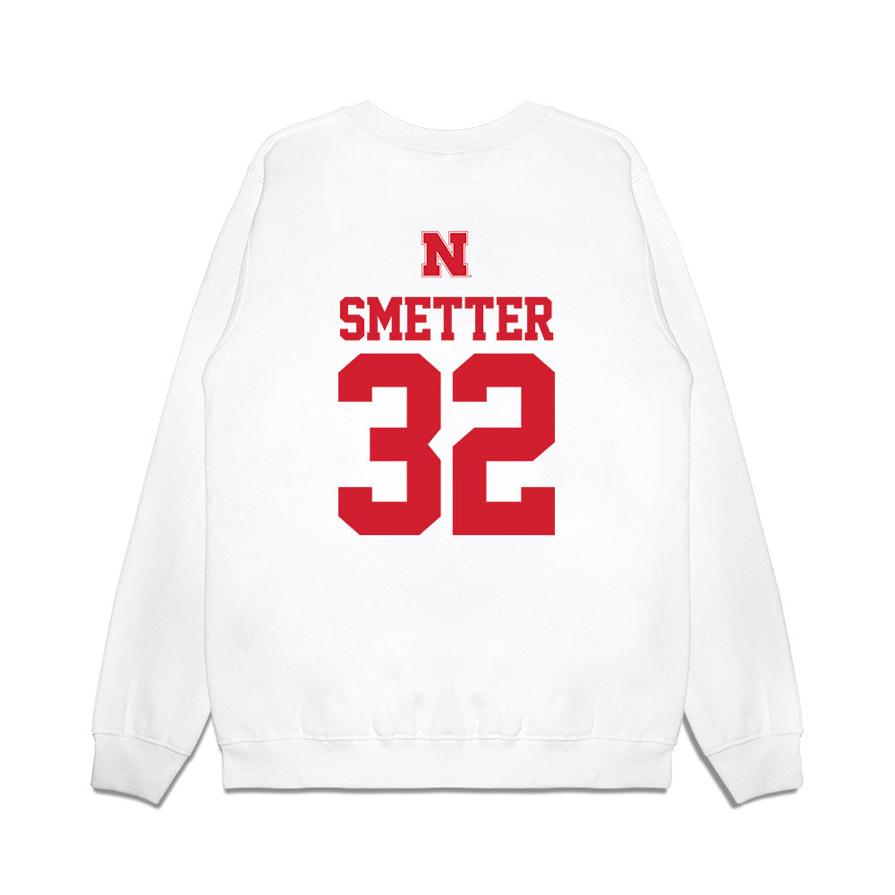 Nebraska - NCAA Softball : Ashley Smetter - USA Premium Crewneck Sweatshirt-1