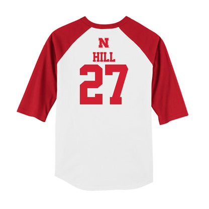 Nebraska - NCAA Softball : Natalia Hill - USA Raglan Shirt-1
