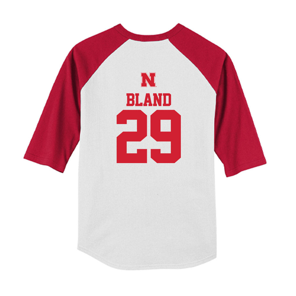 Nebraska - NCAA Softball : Samantha Bland - USA Youth Raglan T-Shirt-1