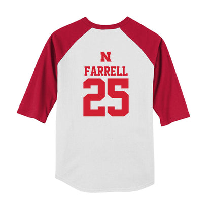 Nebraska - NCAA Softball : Jesse Farrell - USA Youth Raglan T-Shirt-1