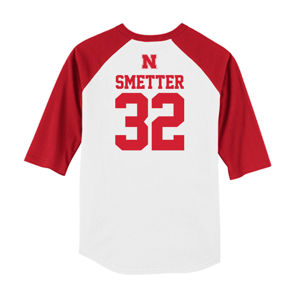 Nebraska - NCAA Softball : Ashley Smetter - USA Raglan Shirt-1