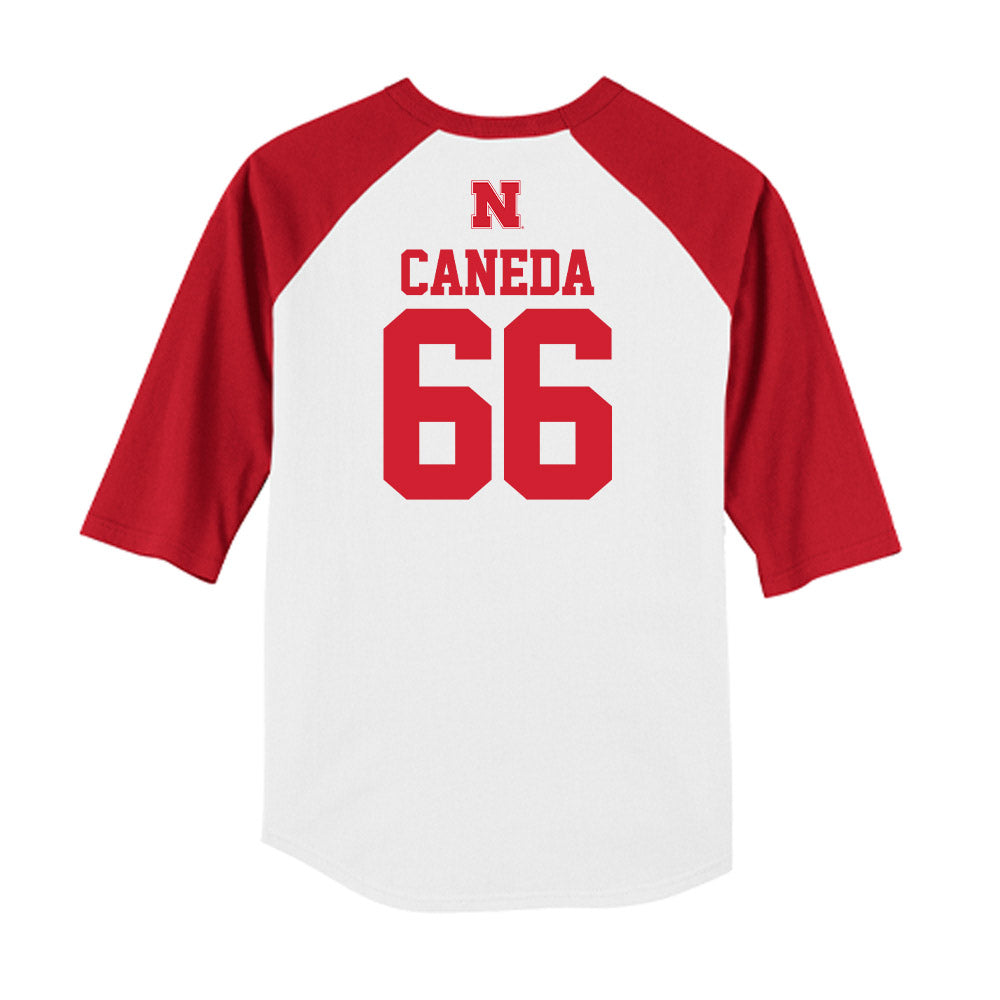 Nebraska - NCAA Softball : Katelyn Caneda - USA Raglan Shirt-1