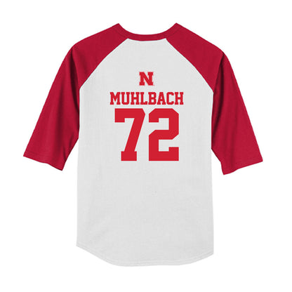 Nebraska - NCAA Softball : Carlie Muhlbach - USA Youth Raglan T-Shirt-1