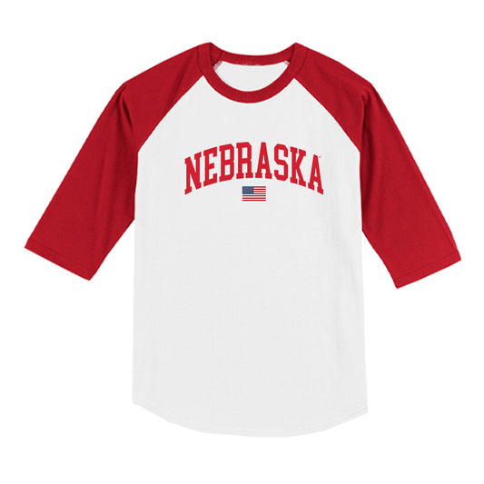Nebraska - NCAA Softball : Samantha Bland - USA Raglan Shirt-0