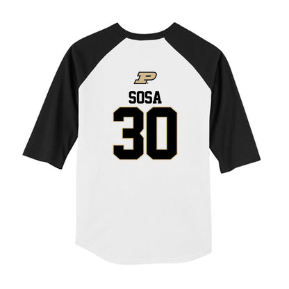 Purdue - NCAA Softball : Gabriela Sosa - USA Youth Raglan T-Shirt-1