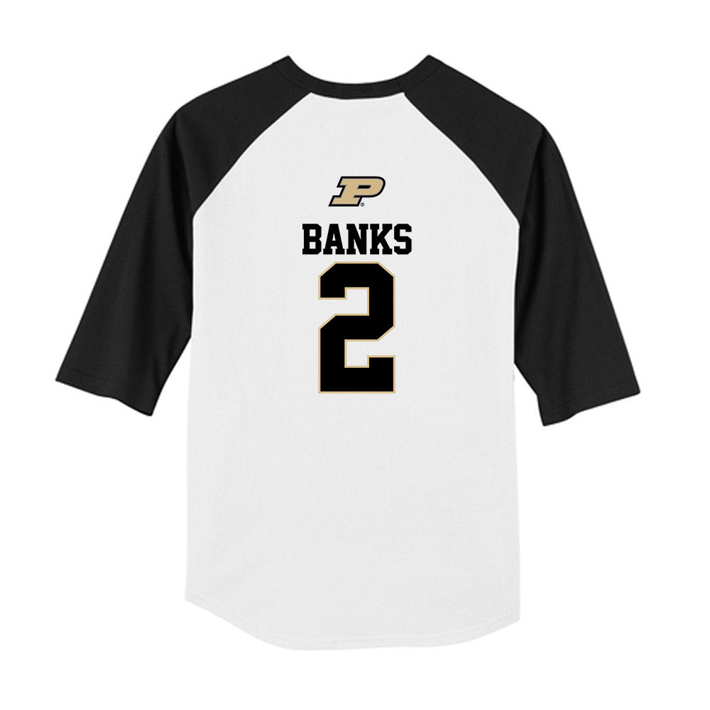Purdue - NCAA Softball : Khloe Banks - USA Youth Raglan T-Shirt-1