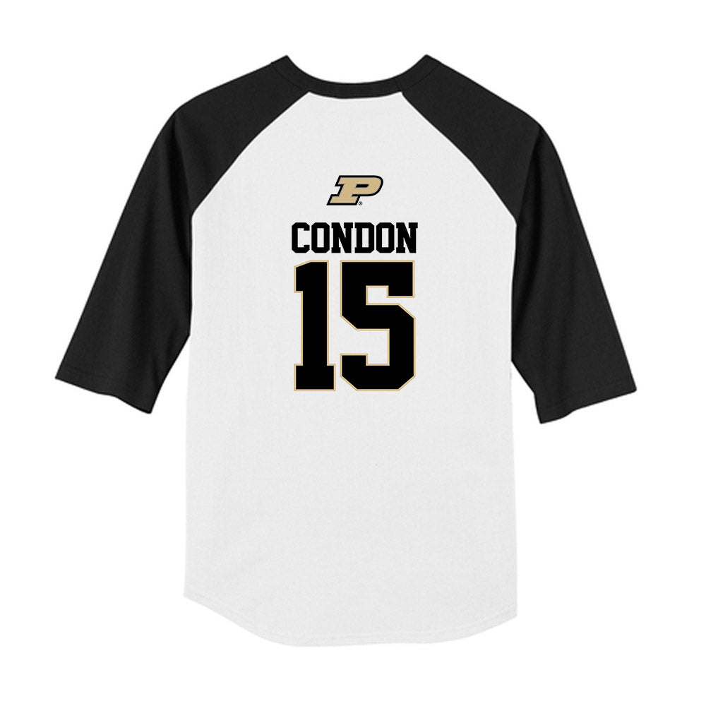 Purdue - NCAA Softball : Maura Condon - USA Youth Raglan T-Shirt-1