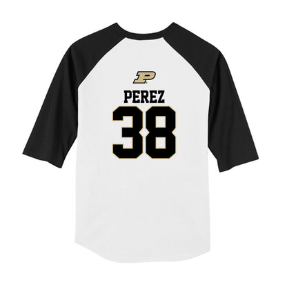 Purdue - NCAA Softball : Brooke Perez - USA Youth Raglan T-Shirt-1