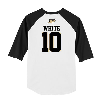 Purdue - NCAA Softball : Savannah White - USA Raglan Shirt-1