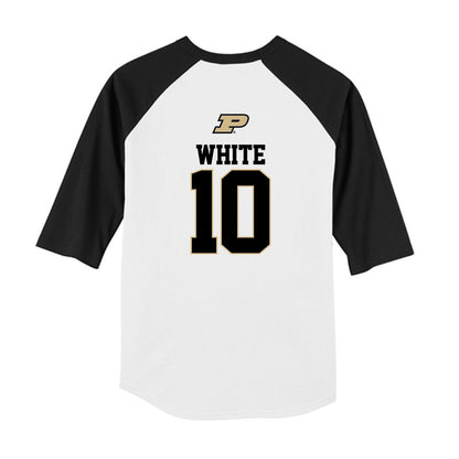 Purdue - NCAA Softball : Savannah White - USA Youth Raglan T-Shirt-1