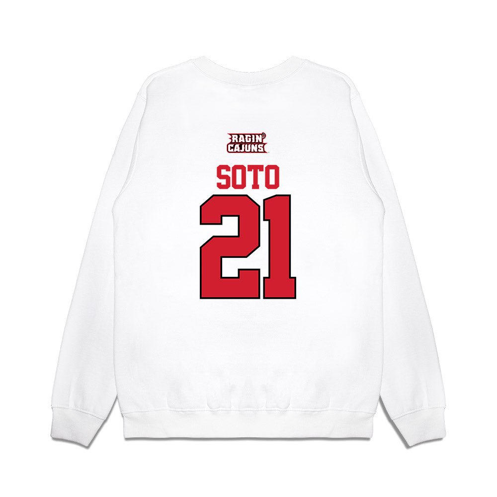 Louisiana - NCAA Softball : Lillian Soto - USA Raglan Premium Crewneck Sweatshirt-1