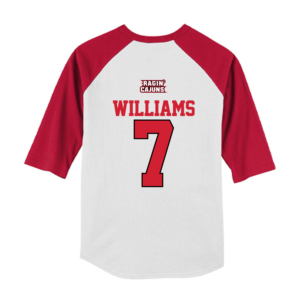 Louisiana - NCAA Softball : Dayzja Williams - USA Raglan Youth Raglan T-Shirt-1