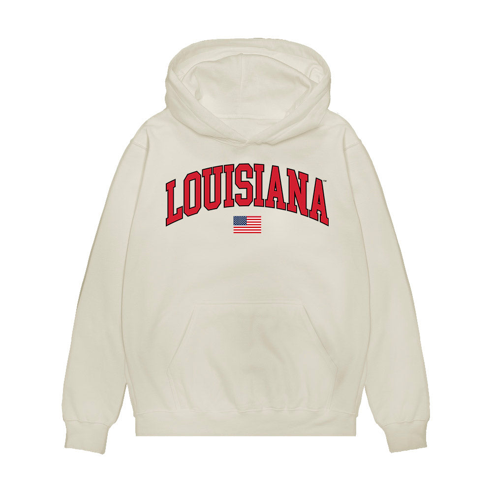 Louisiana - NCAA Softball : Cecilia Vasquez - USA Raglan Premium Hooded Sweatshirt-0