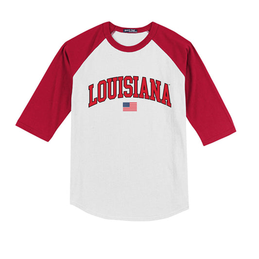 Louisiana - NCAA Softball : Sage Hoover - USA Raglan Youth Raglan T-Shirt-0