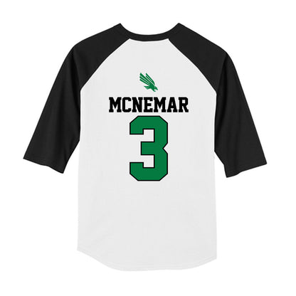 North Texas - NCAA Softball : Blayze McNemar - USA Youth Raglan T-Shirt-1