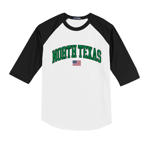 North Texas - NCAA Softball : Eva Daniels - USA Youth Raglan T-Shirt-0