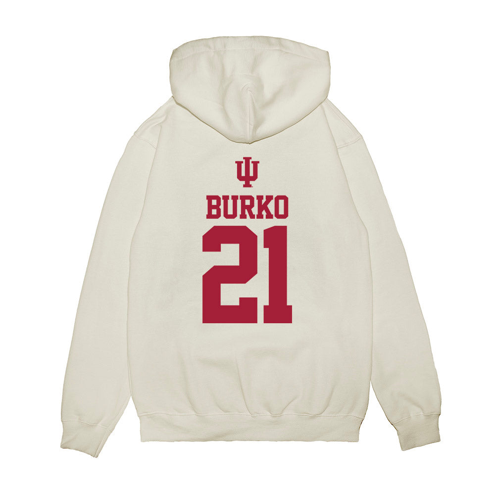 Indiana - NCAA Softball : Sydni Burko - USA Premium Hooded Sweatshirt-1