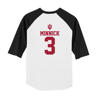 Indiana - NCAA Softball : Taylor Minnick - USA Youth Raglan T-Shirt-1
