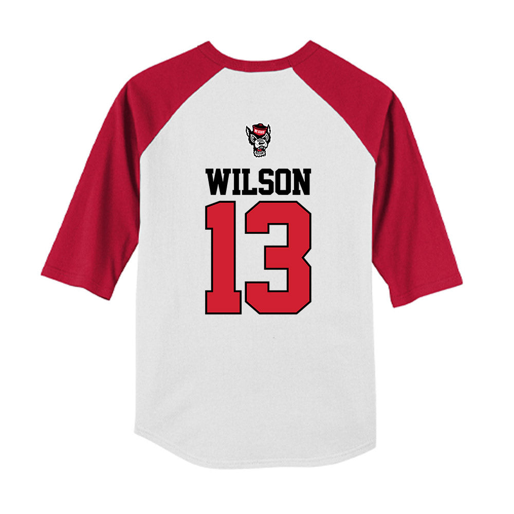 NC State - NCAA Softball : Gabi Wilson - Youth Raglan T-Shirt-1