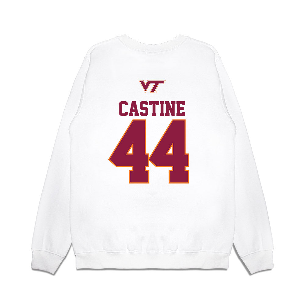 Virginia Tech - NCAA Softball : Rachel Castine - USA Premium Crewneck Sweatshirt-1