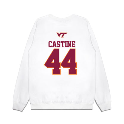 Virginia Tech - NCAA Softball : Rachel Castine - USA Premium Crewneck Sweatshirt-1