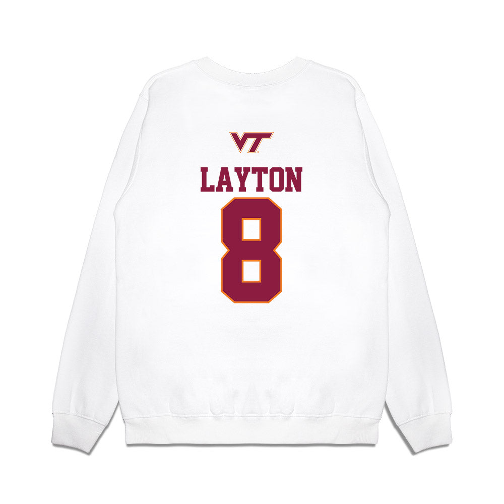 Virginia Tech - NCAA Softball : Avery Layton - USA Premium Crewneck Sweatshirt-1