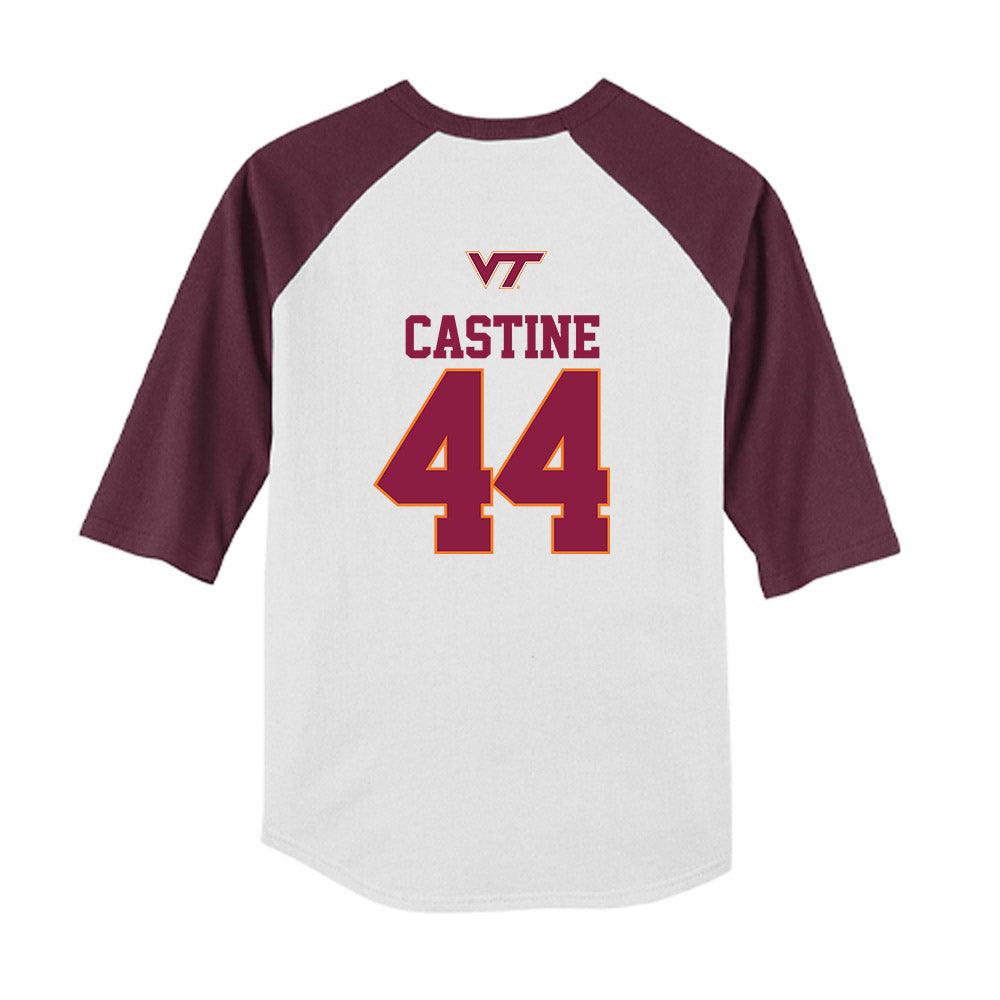 Virginia Tech - NCAA Softball : Rachel Castine - USA Youth Raglan T-Shirt-1