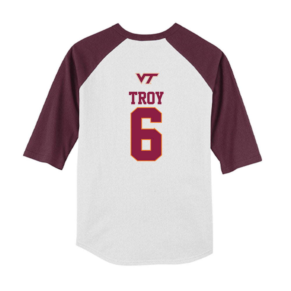 Virginia Tech - NCAA Softball : Reagan Troy - USA Youth Raglan T-Shirt-1