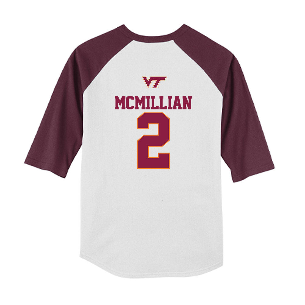 Virginia Tech - NCAA Softball : Cori McMillian - USA Youth Raglan T-Shirt-1