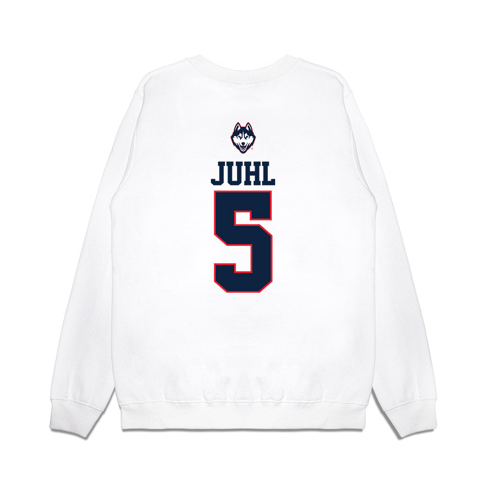 UConn - NCAA Softball : Alexis Juhl - USA Premium Crewneck Sweatshirt-1