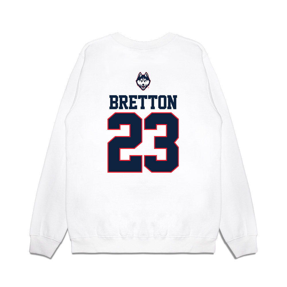 UConn - NCAA Softball : Amber Bretton - USA Premium Crewneck Sweatshirt-1