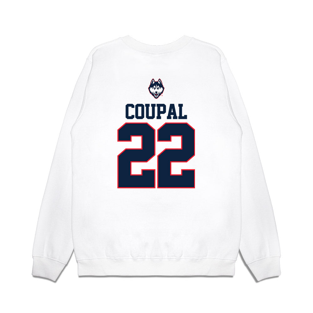 UConn - NCAA Softball : Haley Coupal - USA Premium Crewneck Sweatshirt-1