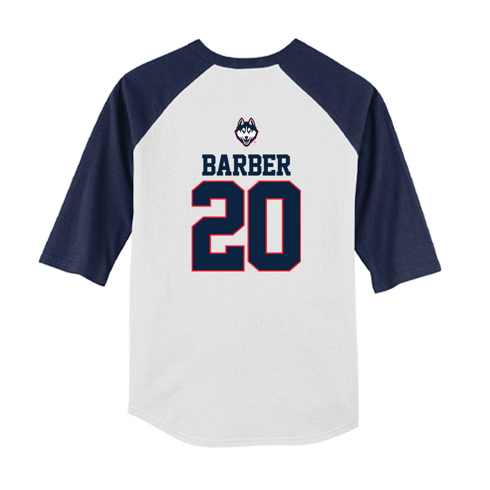 UConn - NCAA Softball : Heidi Barber - USA Youth Raglan T-Shirt-1