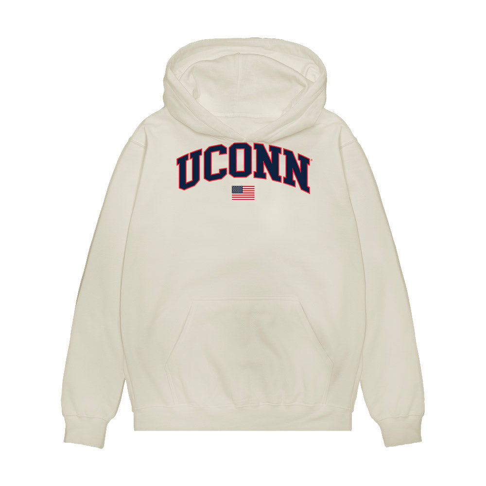 UConn - NCAA Softball : Cat Petteys - USA Premium Hooded Sweatshirt-0