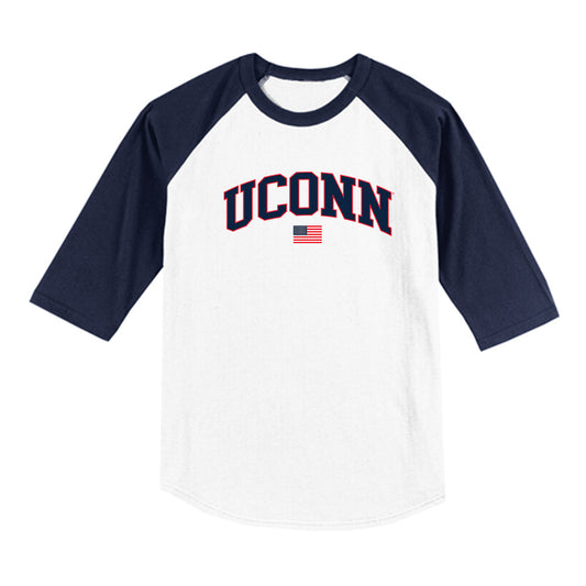 UConn - NCAA Softball : Alexis Juhl - USA Raglan Shirt-0
