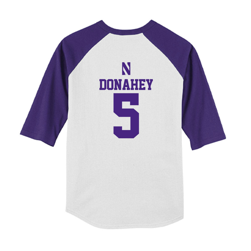 Northwestern - NCAA Softball : Bridget Donahey - USA Youth Raglan T-Shirt-1
