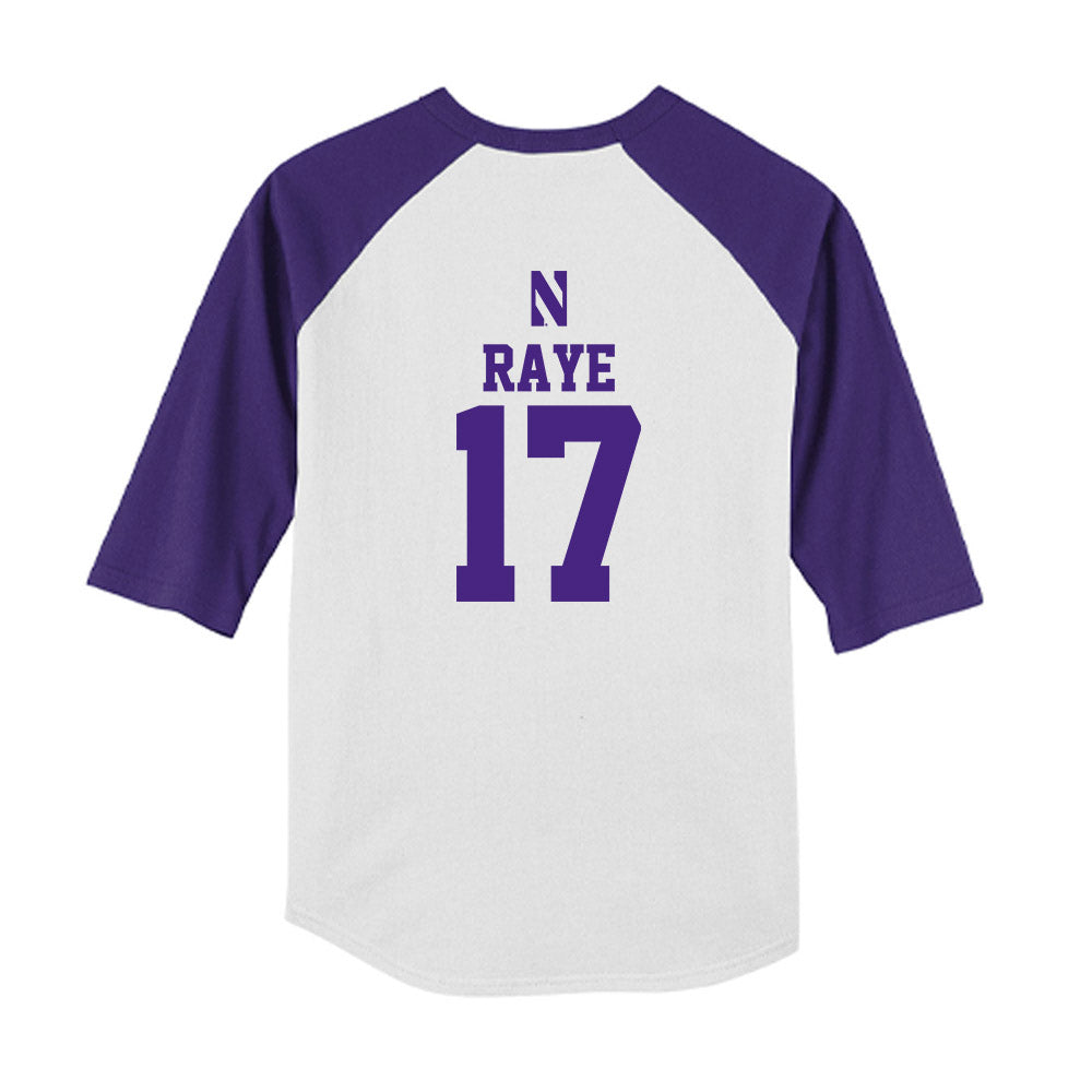 Northwestern - NCAA Softball : Emma Raye - USA Youth Raglan T-Shirt-1