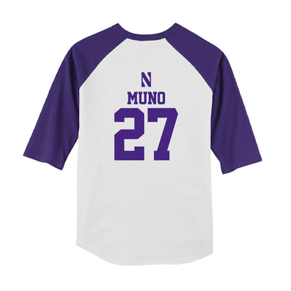 Northwestern - NCAA Softball : Ainsley Muno - USA Youth Raglan T-Shirt-1