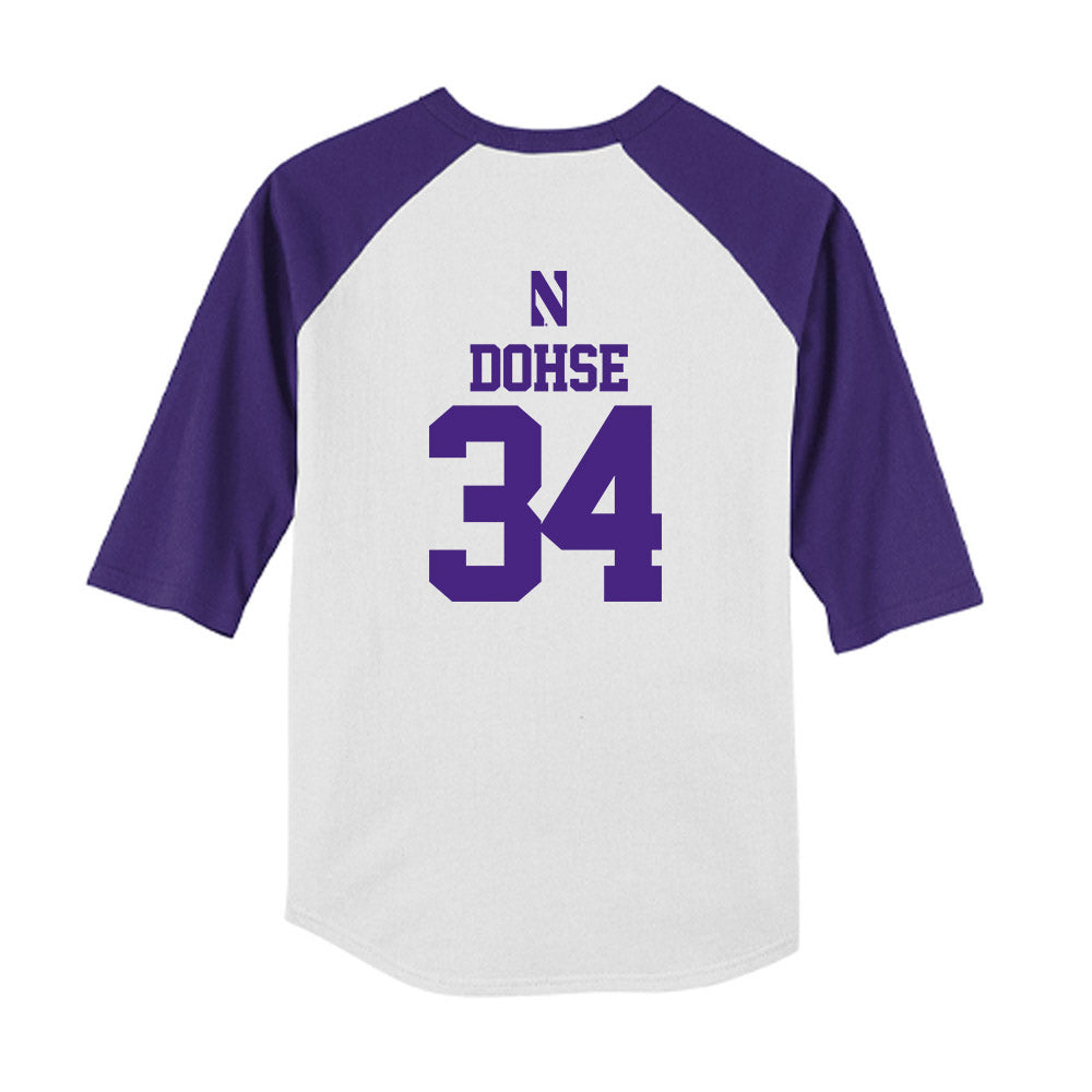 Northwestern - NCAA Softball : Signe Dohse - USA Youth Raglan T-Shirt-1