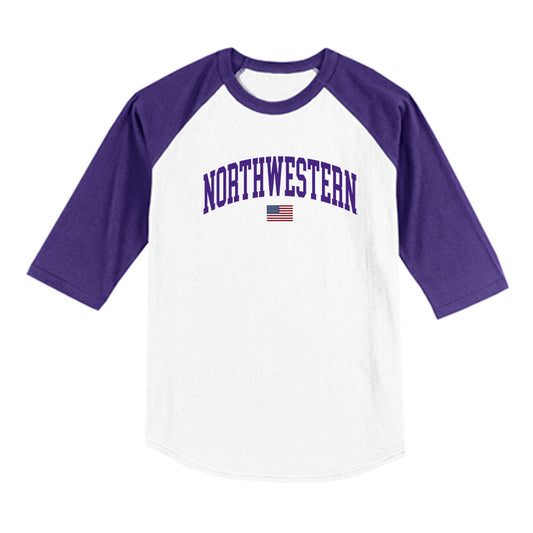 Northwestern - NCAA Softball : Signe Dohse - USA Raglan Shirt-0