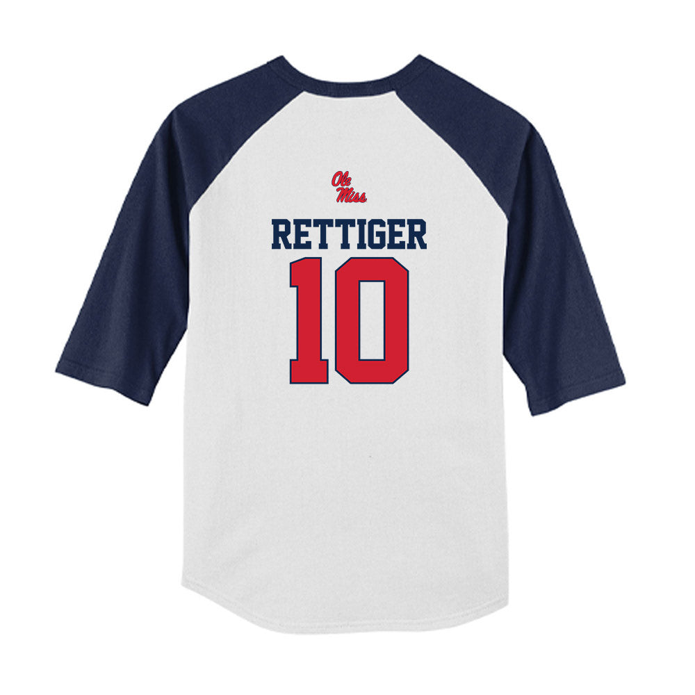 Ole Miss - NCAA Softball : Izzy Rettiger - USA Youth Raglan T-Shirt-1