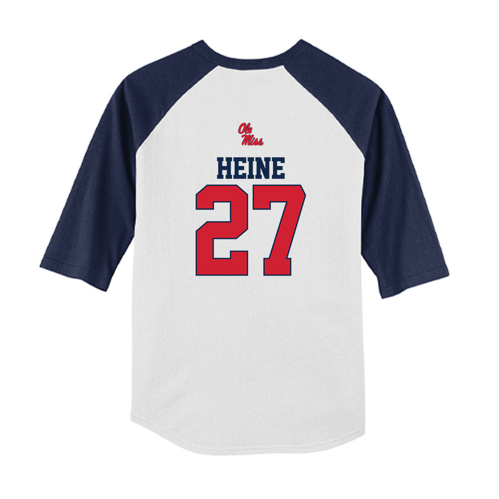 Ole Miss - NCAA Softball : Madi Heine - USA Youth Raglan T-Shirt-1