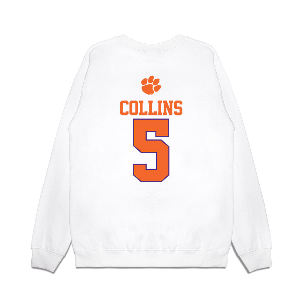 Clemson - NCAA Softball : Marian Collins - USA Premium Crewneck Sweatshirt-1