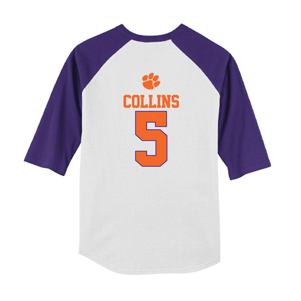 Clemson - NCAA Softball : Marian Collins - USA Youth Raglan T-Shirt-1