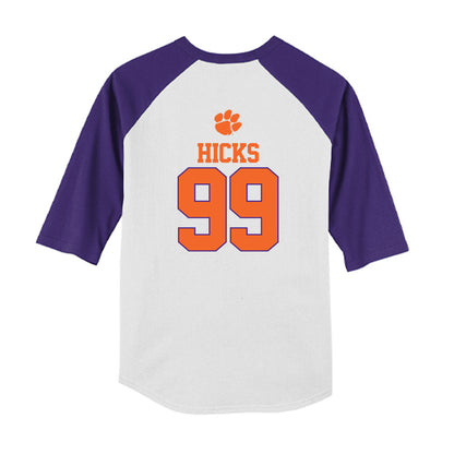 Clemson - NCAA Softball : Corri Hicks - USA Youth Raglan T-Shirt-1