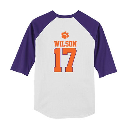 Clemson - NCAA Softball : Ava Wilson - USA Youth Raglan T-Shirt-1