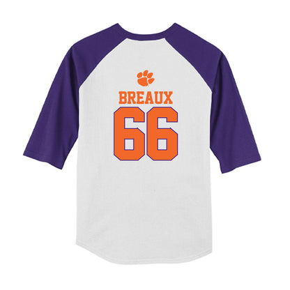 Clemson - NCAA Softball : Sarah Breaux - USA Youth Raglan T-Shirt-1